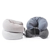 Travel Pillow 100% Pure Cotton Cover Memory Foam Neck Pillow Soft Neck Support Adjustable Machine Washable Best Sleep Pillow Breathable amp; Washable Pillowcase Car amp; Airplane Pillow 3 Colors