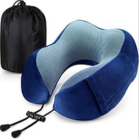 Travel Pillow Memory Foam Neck Pillow Head Support Soft Pillow for Sleeping Rest Airplane Travel Comfortable and Lightweight Improved Support miniinthebox