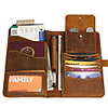 Travel Wallet Passport Holder ID Holder Document Organizer Anti-theft RFID Blocking Casual Traveling Genuine Leather Classic Vintage Gift For Men and Women 11219 cm