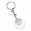 tree of life silver charms keychain clear quartz healing crystal chakra pendant for womens mens