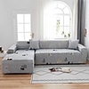 Tree Print 1-Piece Sofa Cover Couch Cover Furniture Protector Soft Stretch Sofa Slipcover Spandex Jacquard Fabric Super Fit for 1~4 Cushion Couch and L Shape Sofa, Easy to Install