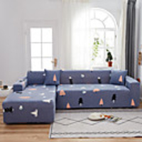 Tree Print 1-Piece Sofa Cover Couch Cover Furniture Protector Soft Stretch Sofa Slipcover Spandex Jacquard Fabric Super Fit for 1~4 Cushion Couch and L Shape Sofa, Easy to Install(1 Free Cushion Cover)