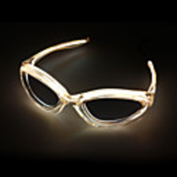 Trendy 2-Mode Flashing and Glowing EL Fashion Glasses (2*AA)