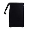 Trendy Cell Phone Vertical Velvet Bag(7.5cm Wide /Black)