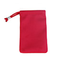 Trendy Cell Phone Vertical Velvet Bag(7.5cm Wide /Red)
