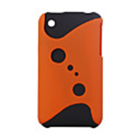 Trendy Protective Backside Case Cover for iPhone 3G(Black Orange)