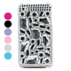 Trendy Protective PVC Case with Crystals Cover for iPhone 4,  4S