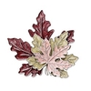 tri-color metal maple leaf fashion brooch retro oil lapel pins (silver)