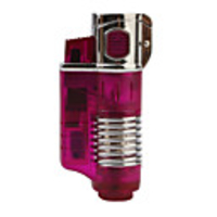 Tri-Flame Butane Jet Lighter with Color LED Display Purple