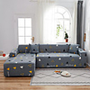 Triangle 1-Piece Sofa Cover Couch Cover Furniture Protector Soft Stretch Sofa Slipcover Spandex Jacquard Fabric Super Fit for 1~4 Cushion Couch and L Shape Sofa, Easy to Install(1 Free Cushion Cover)