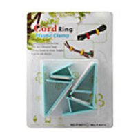 Triangle Designed Cord Ring Plastic Clamp for Cable - Blue