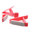 Triangle Designed Cord Ring Plastic Clamp for Cable - Pink