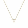 triangle necklace gold geometric open pendant dainty chain 14k gold plated minimalist simple boho hypoallergenic jewelry gift for women men