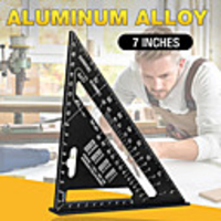 Triangle Ruler 7inch Aluminum Alloy Angle Protractor Speed Metric Square Measuring Ruler For Building Framing Tools Gauges