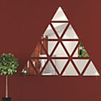 Triangle Shapes Wall Stickers Mirror Wall Stickers Decorative Wall Stickers,  Acrylic Home Decoration Wall Decal Wall Decoration 1pc