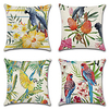 Tropical Bird Double Side Cushion Cover 4PC Soft Decorative Square Throw Pillow Cover Cushion Case Pillowcase for Bedroom Livingroom Superior Quality Machine Washable Indoor Cushion for Sofa Couch Bed Chair miniinthebox