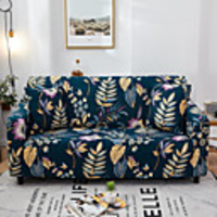 Tropical Forest Print 1-Piece Sofa Cover Couch Cover Furniture Protector Soft Stretch Slipcover Spandex Fabric Super Fit for 1~4 Cushion Couch and L Shape Sofa, Easy to Install(1 Free Cushion Cover)