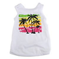 Tropical Palm Tree Style Cotton Shirt for Dogs (White,  Multiple Sizes Available)