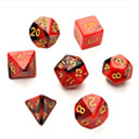 TRPG Board Game Polyhedral Dice Set Professional Novelty Exquisite Acrylic Plastic 7 pcs Kid