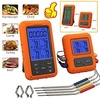 TS-TP40 100M Remote Wireless Digital Meat Thermometer TS-TP40 Grill Oven Kitchen Thermomet With Timer 4 Probes For BBQ Food Oven Smoker