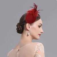 Tulle / Feather Fascinators / Flowers / Hats with Floral 1pc Wedding / Special Occasion / Party / Evening Headpiece miniinthebox