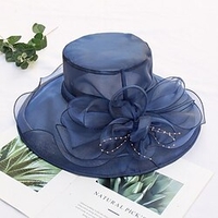 Tulle / Organza Hats / Headwear with Faux Pearl / Flower / Trim 1 PC Wedding / Tea Party / Outdoor Headpiece miniinthebox