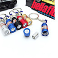 Turbo NOS Bottle Metal LED Light Key Ring Holder Car Keychain Pendant Jewelry for Women Men Unique mini keyring accessories