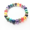 Turquoise Bead Bracelet Yoga Bracelet Beads Rainbow Natural Fashion energy Healing Stone Bracelet Jewelry Rainbow For Wedding Party Sports