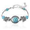 turquoise bracelet classic luxury women summer unique design beaded imitation gemstone butterfly bracelet jewelry