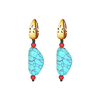 Turquoise Hoop Earrings Classic Fashion Stylish Earrings Jewelry White / Royal Blue For Street Gift Date Festival 1 Pair