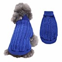 turtleneck dog sweater small dog sweaters knitwear warm pet sweater clothes for fall winter coat puppy clothing doggie sweater apparel for cold weather, dark blue, xxxl