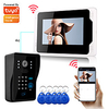 Tuya APP WIFI / Wired Snapshot Recording 7 inch Monitor Hands-free Intercom One to One Video Doorphone with 1080P HD Camera Motion Detect RFID Password Unlock miniinthebox
