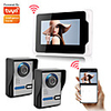 Tuya smart 7 WIFI/Wired Monitor Video Intercom with Night Vision Device Camera Motion Detection 2 Camera amp; 1 Monitor 110/720P/AHD Snapshot Recording