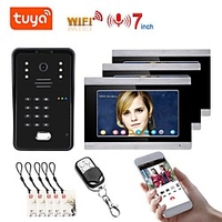 TUYA Video Intercom WIFI RFID Fingerprint Video Door Phone System Home Intercom with 7 Inch Support Remote APP Unlocking Recording miniinthebox