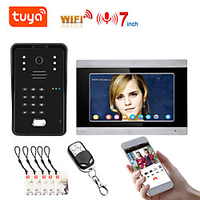 TUYA Video Intercom WIFI RFID Video Door Phone System Home Intercom with 7 Inch Support Remote APP Unlocking Recording miniinthebox