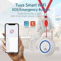 TUYA WIFI SOS Button Smart Wireless Sensor Alarm Elderly Alarm Waterproof Emergency Help Alarm Switch Work Smart Home Security miniinthebox