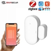 Tuya Zigbee Door Window Sensor Small Smart Home Mini Magnetic Garage Door Opening Sensor System Alarm Gate Open / Close Detector miniinthebox