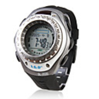 TV VCR DVD Remote Control Waterproof Wrist Watch with Alarm EL Light