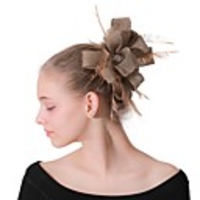 Tweed Fascinators with Bowknot 1 Piece Wedding / Party / Evening Headpiece