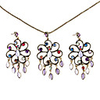 Twist Flower Necklace with Earrings Set