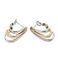 Two-Color Gold Earrings