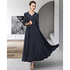 Two Piece A-Line Mother of the Bride Dress Elegant V Neck Ankle Length Chiffon Lace Sleeveless with Sash / Ribbon Pleats 2020