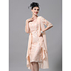 Two Piece A-Line Mother of the Bride Dress Wrap Included Jewel Neck Knee Length Lace Half Sleeve with Appliques 2020 Mother of the groom dresses