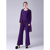 Two Piece Pantsuit / Jumpsuit Mother of the Bride Dress Elegant Sweet Scoop Neck Floor Length Chiffon Sleeveless with Beading 2020