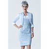 Two Piece Sheath / Column Mother of the Bride Dress Wrap Included Plunging Neck Knee Length Lace Satin Half Sleeve with Lace Split Front Crystal Brooch 2020