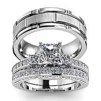 two rings his hers couples matching rings women