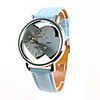 Two Sweet Hearts Fashion Girl Women Wrist Watch Azure Watchband Azure Dial 9729