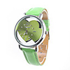 Two Sweet Hearts Fashion Girl Women Wrist Watch Green Watchband Green Dial 9729