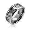 two tone black silver celtic knot dragon inlay couples titanium wedding band rings for men for women comfort fit 8mm miniinthebox
