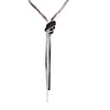 Two-tone Metal Pearl Long Necklace